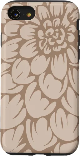 Vista 18 de iPhone 16 Cute Brown and Tan (Beige) Designer Flower Petals Case