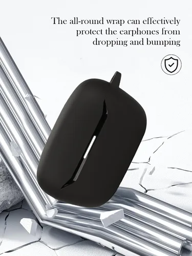 Vista 2 de Funda para JBL Endurance Race 2 True Wireless in Ear Earbuds, protección suave, a prueba de golpes, funda de silicona BOVUGAC con llavero, kit