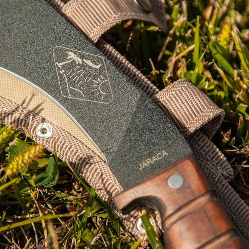 Vista 4 de ESEE Cuchillos EXPAT Jaraca Kukri Machete - Funda Cordura - Mango de Madera de Nogal