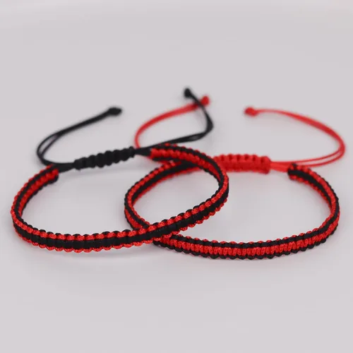 Vista 6 de 2 piezas de pulseras a juego de color rojo y negro para mejores amigos y parejas, regalo para cumpleaños, novio, novia, mejores amigos, amistades