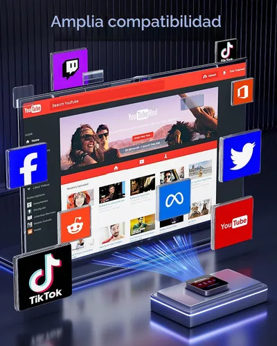 Vista 4 de Adaptador Dongle de pantalla HDMI inalámbrico actualizado 2027, transmisor de transmisión de medios de video/audio/archivo, extensor inalámbrico