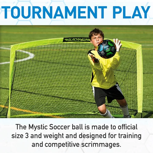 Vista 5 de Franklin Sports - Pelotas de fútbol Mystic - Juegos de pelota de fútbol y bomba de aire - Pelotas de fútbol de múltiples tamaños - Cubierta suave