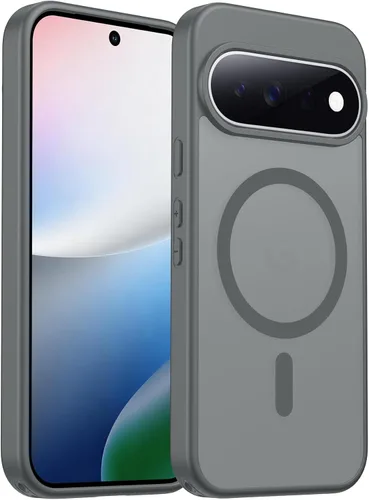 Vista 21 de SPIDERCASE Funda magnética para Google Pixel 9A, protección contra caídas de grado militar, delgada, translúcida, mate, a prueba de golpes