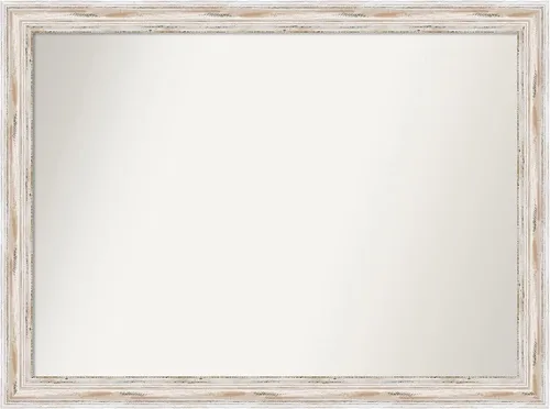 Vista 121 de Amanti Art Espejo personalizado, espejo de baño estrecho Alexandria White Wash, espejo de pared o espejo de tocador de baño sobre el fregadero