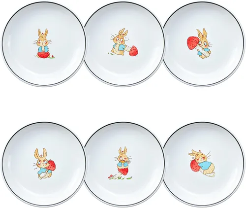 Vista 21 de Divertidos platos de cerámica con diseño de vaca y pájaro de caricatura, platos de condimentos, cuencos de sushi y soja, platos de aperitivo, platos