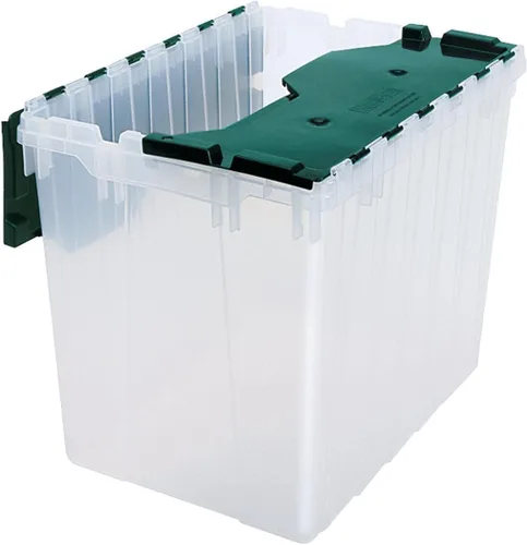 Vista 13 de Akro-Mils KeepBox Contenedor de almacenamiento de 12 galones, caja de almacenamiento de plástico apilable y anidable con tapa adjunta, bolsa