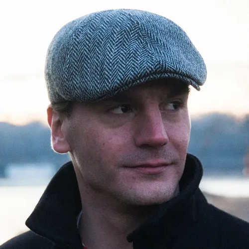 Vista 5 de Sterkowski Gorra Rusty Duckbill Gorra plana de tweed Harris para hombres y mujeres 6 paneles cálida y transpirable