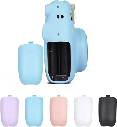 Vista 3 de Cubierta de la puerta de la batería para Instax mini 11 Accesorios Funda de cámara de película instantánea - Rosa rubor