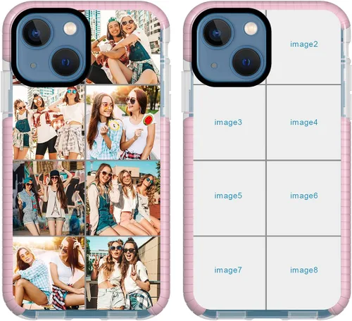 Vista 13 de Funda de teléfono personalizada para iPhone 13 Mini, funda personalizada de fotos de collage de múltiples imágenes, resistente a los arañazos, a