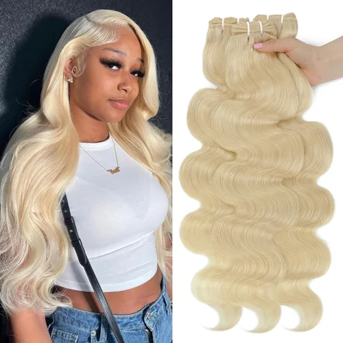 Vista 16 de DMKEEP Extensiones de cabello humano ondulado con cierre, 12, 14, 16+10 pulgadas, 100% cabello virgen brasileño sin procesar, 3 paquetes con cierre