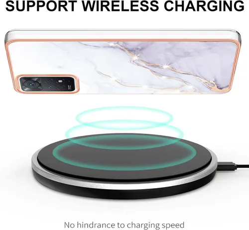 Vista 3 de Funda delgada para Xiaomi Redmi Note 11 Pro, diseño de mármol brillante IMD para niñas, cubierta protectora de pantalla y cámara para Redmi Note 11
