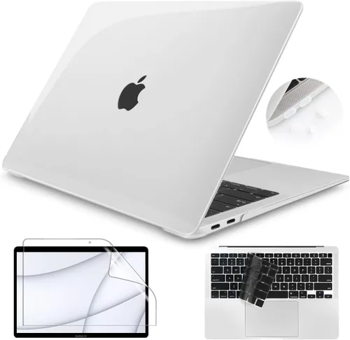 Vista 12 de Teryeefi Funda para MacBook Air 13 pulgadas Case 2021 2020 2019 2018 A2337 M1 A2179 A1932, carcasa rígida esmerilada, cubierta de teclado