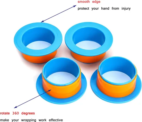Vista 6 de 3 pares de película elástica de plástico protector de mano, mango protector de película elástica, extractor de película manual, compatible