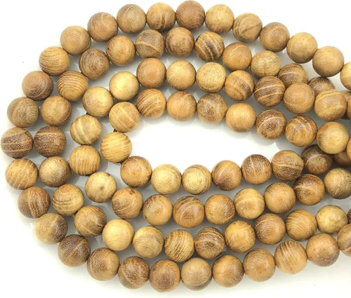Vista 10 de CarpenterC - 200 piezas de cuentas sueltas de 6 mm, de madera de palisandro natural pulida, redondas, para hacer joyas, manualidades, artesanías