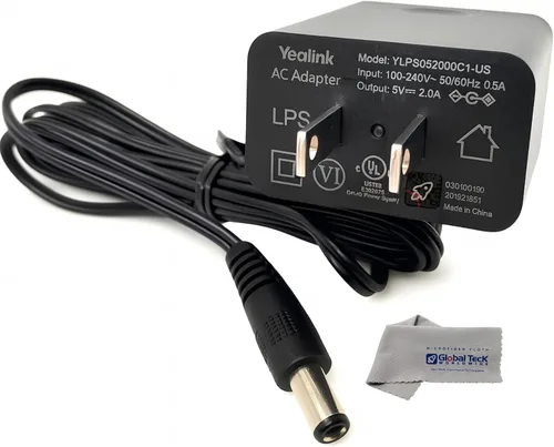 Vista 7 de Yealink - Adaptador de corriente de 5 voltios y 1.2 amperios, teléfonos compatibles con Yealink - T53, T53W, T26P, T27, T28P, T34W, T41P, T42G