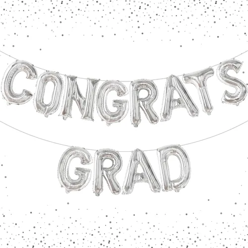 Vista 12 de Decoraciones de graduación 2026 Globos negros de graduación de felicitaciones – 16 pulgadas Cartel negro de felicitaciones graduadas Cartel