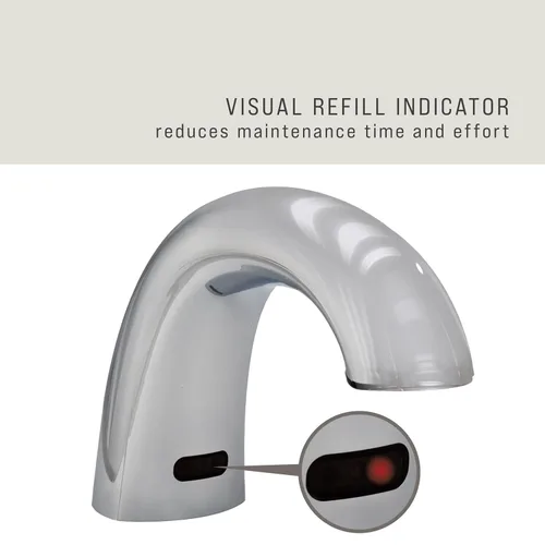 Vista 5 de Rubbermaid Commercial One-Shot FG750339. Despachador automático de jabón y espuma, discreto, de cromo.