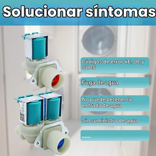 Vista 3 de Válvula de entrada de agua para lavadora apta para samsung kenmore