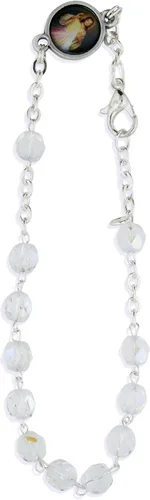 Vista 3 de Vatican Imports Pulsera de Rosario de Cristal de una Década (Cristal), Cristal Vidrio