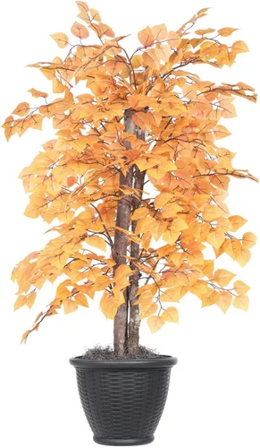 Vista 6 de Vickerman 587492-4' Golden Aspen Bush (TBU2240) Arbustos de oficina en casa Marrón redondo