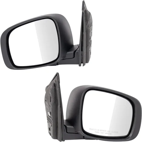 Vista 147 de TRQ Conjunto de 2 piezas de espejo lateral para conductor y pasajero, ajuste eléctrico, sin calefacción, sin memoria, color negro, compatible