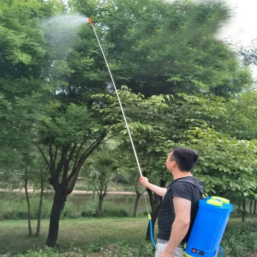 Vista 2 de Rociador duradero del jardín del tubo de extensión del espray del acero inoxidable de los 8.5 ft, herramienta de riego al aire libre para el césped