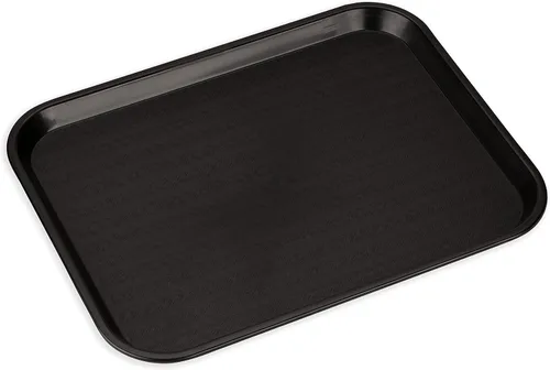Vista 3 de Carlisle FoodService - Bandejas de cafetería negras y naranjas (17.87 x 14 x 0.98 pulgadas)