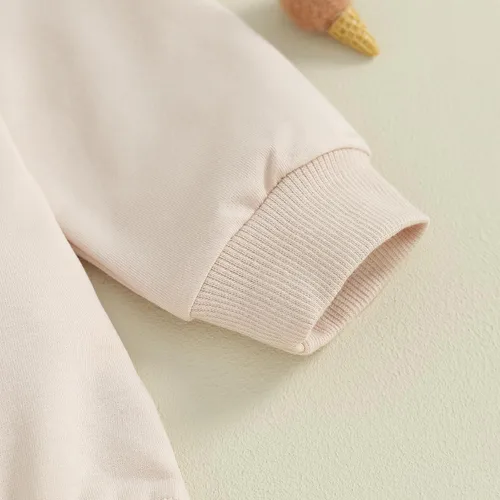 Vista 4 de Kupretty Sudadera de gran tamaño con estampado de letras para bebé recién nacida, para otoño e invierno
