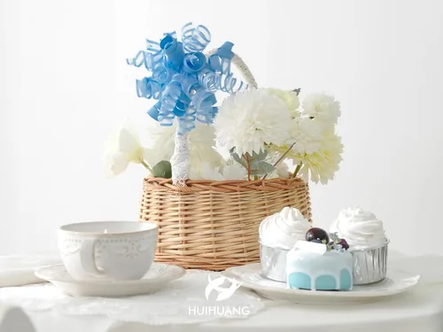 Vista 6 de HUIHUANG Lazos azules para envolver regalos, lazos de regalo azul bebé, 5 pulgadas x 8 unidades, lazo rizado autoadhesivo para regalos, bolsa