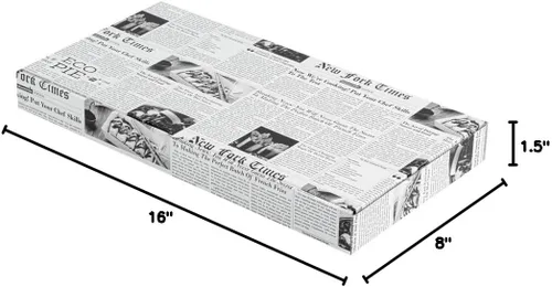 Vista 38 de Restaurantware - Cajas para pizza, 50 unidades, 14 x 7 x 1.5 pulgadas, embalaje de papel de cartón corrugado con bloqueo de pestañas, resistente a
