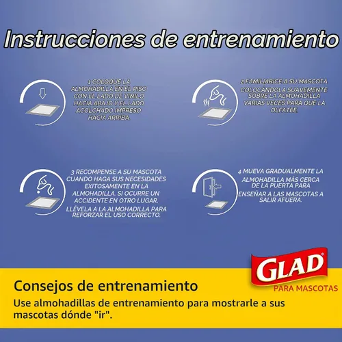 Vista 6 de Glad para Mascotas Almohadillas Reutilizables para Orina de Perro, Gris con Huellas de Patas - Almohadillas Lavables para Orinar para Perros