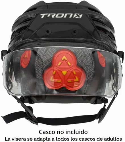 Vista 4 de TronX Casco de hockey de corte ventilado S40 Visera transparente (antiarañazos/antivaho) Certificado CE