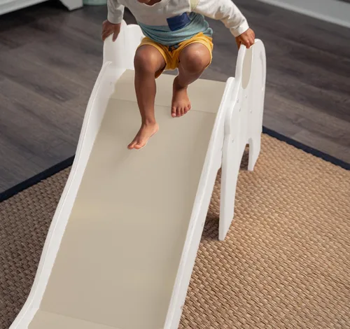 Vista 4 de Avenlur Nima - Tobogán interior con forma de elefante Montessori Waldorf, seguro, resistente y confiable, espacio de juego interior perfecto