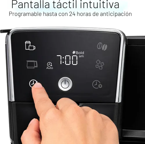 Vista 5 de Hamilton Beach - Cafetera de goteo de 2 vías y cafetera de una sola porción Hot & Iced Coffee Maker 12 Cup Glass Carafe AquaFlow Showerhead