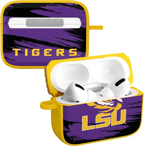 Vista 3 de Affinity Bands LSU Tigers HDX - Funda compatible con Apple AirPods Gen 1 y 2 (rayas de pintura)