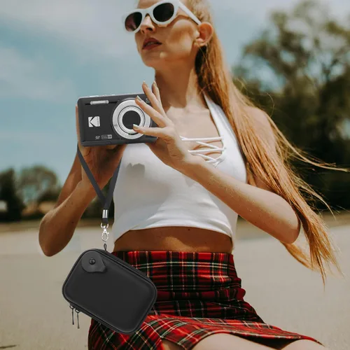 Vista 5 de Lacdo Funda para cámara KODAK PIXPRO FZ55 / FZ45 / FZ53 / FZ43 16MP Vlogging bolsa de almacenamiento para cámara de almacenamiento, bolsa de malla