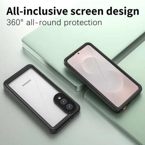 Vista 4 de DINGXIN Funda impermeable para Samsung Galaxy S25 Edge con certificación IP68, protector de pantalla integrado, a prueba de golpes, a prueba