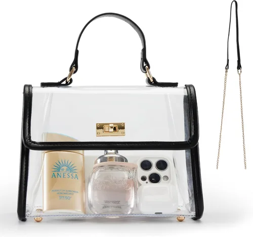 Vista 3 de Clear Bag For Stadium Approved, Clear Purse, Trendy Gift, Shoulder Bag & Fashion Handbags