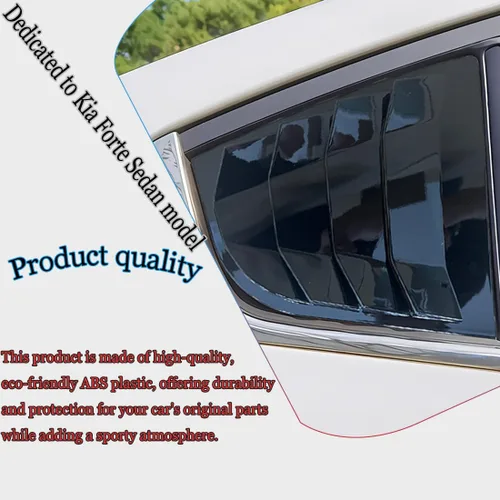 Vista 4 de MUXEE 2 piezas de rejillas para ventana lateral trasera con estampado, embellecedor de rejilla para ventilación, cubiertas de persianas, para Kia