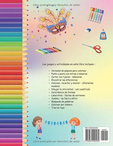 Vista 2 de Actividades para niños de 4 a 10 años en adelante colorear & manualidades & juegos Libro para colorear y manualidades con actividades de artesanía