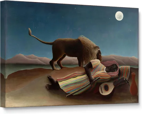 Vista 20 de Niwo ART - Bandera, serie de pinturas más famosas del mundo, lienzo para pared, decoración del hogar, envoltura de galería, estirado, enmarcado