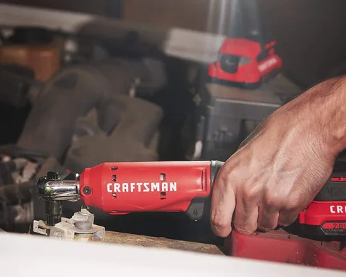 Vista 7 de CRAFTSMAN V20 Llave de trinquete inalámbrica, transmisión de 3/8 pulgada, 300 RPM, hasta 4,7 m·kg de par, herramienta desnuda solamente (CMCF930B)