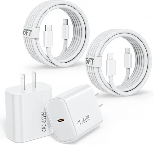 Vista 11 de Cargador rápido USB C para iPhone de 20 W con cable USB C a Lightning y cable compatible para iPhone 14/13/12/11/XS/XR/X/iPad 1Pack USB C Wall
