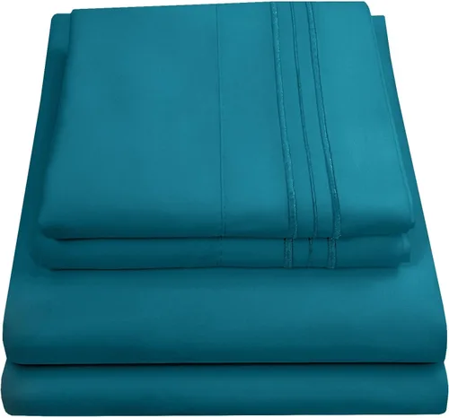 Vista 69 de Juego de sábanas extrasuaves de tamaño individual, ropa de cama transpirable y lujosa con correas elásticas integradas para las esquinas, colección