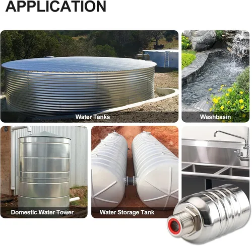 Vista 5 de Baomain Válvula automática de control de nivel de agua, rosca macho de 3/4 pulgadas, válvula de flotador de cierre automático, acero inoxidable 304