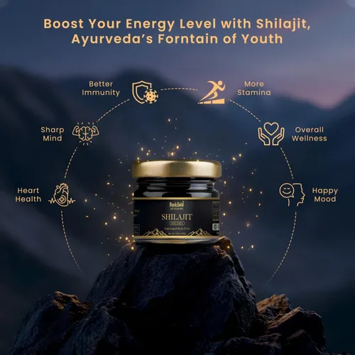 Vista 3 de Shilajit Resina orgánica pura del Himalaya, 900 mg de resina Shilajit de grado dorado con ácido fúlvico y más de 85 oligoelementos complejos