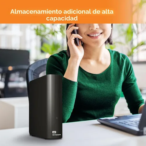 Vista 2 de WD Disco duro externo de escritorio Elements de 16 TB, USB 3.0 para almacenamiento plug-and-play - WDBWLG0160HBK-NESN