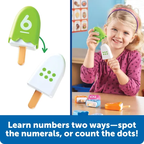 Vista 3 de Paletas con números Number Pops para recursos de aprendizaje, de Learning Resources