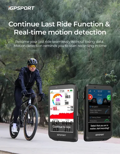 Vista 4 de iGPSPORT BiNavi Bike Computer, 3.5‘’ Touch Screen Map Navigation Music Control Climb Tips, Wireless GPS Cycling Computer
