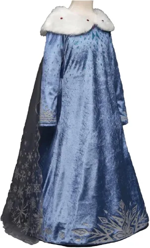 Vista 2 de MINACARE Elsa - Vestido para niñas - Disfraz de princesa Frozen para niños